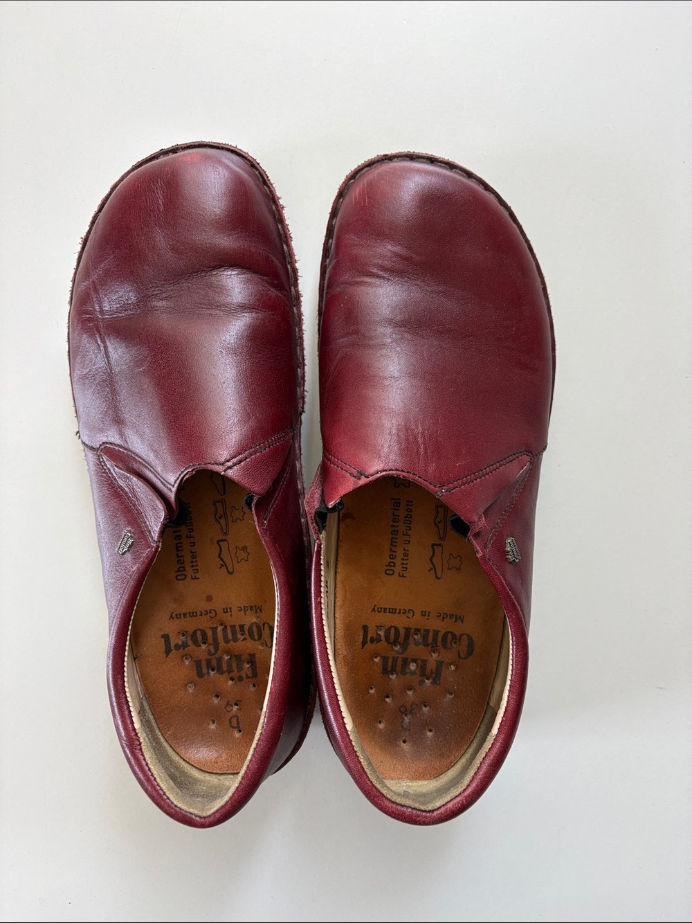 Finn Comfort Red Leather Shoe 39